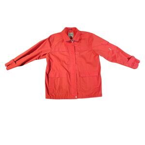 Pacific Trail Outdoor Wear Funnel Neck Utility Full Zip Jacket Red Womens Size L